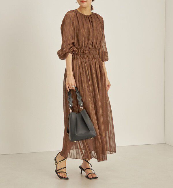 SHIPS for women「〈手洗い可能〉サテン 楊柳 ドット プリント ワンピース◆」|ワンピース|