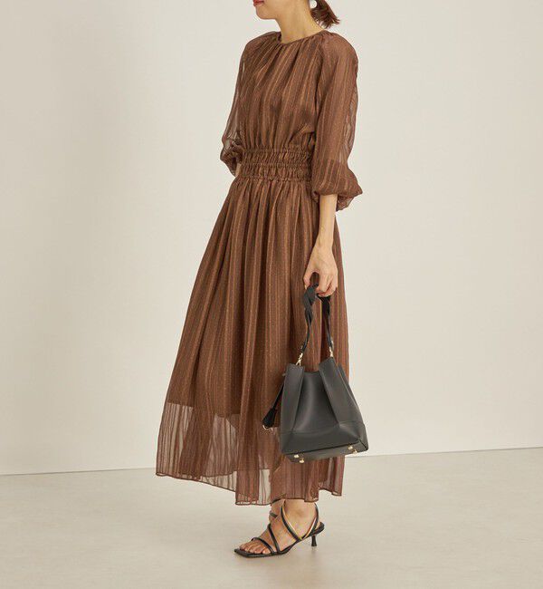 SHIPS for women「〈手洗い可能〉サテン 楊柳 ドット プリント ワンピース◆」|ワンピース|