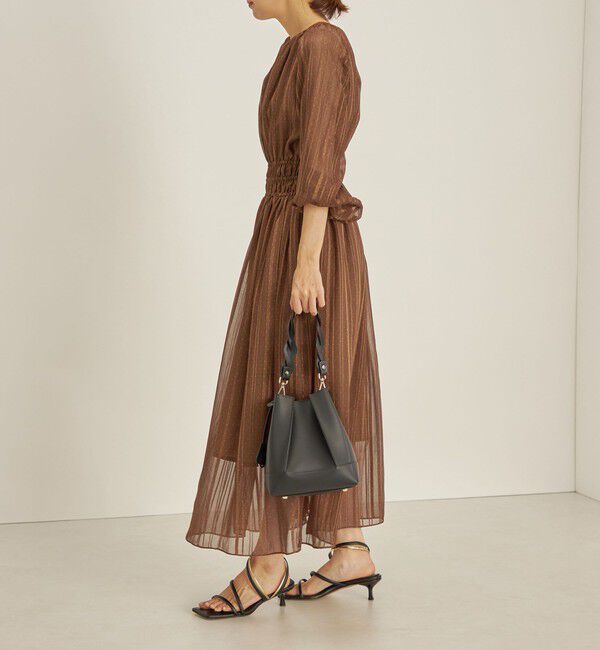 SHIPS for women「〈手洗い可能〉サテン 楊柳 ドット プリント ワンピース◆」|ワンピース|