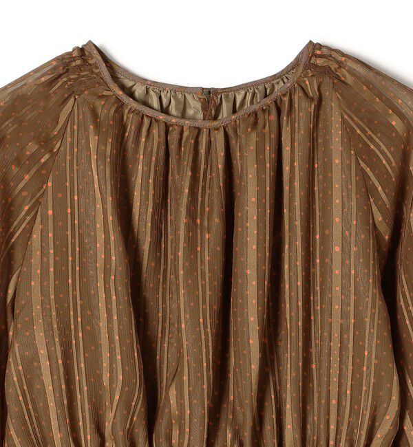 SHIPS for women「〈手洗い可能〉サテン 楊柳 ドット プリント ワンピース◆」|ワンピース|