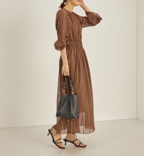 SHIPS for women「〈手洗い可能〉サテン 楊柳 ドット プリント ワンピース◆」|ワンピース|