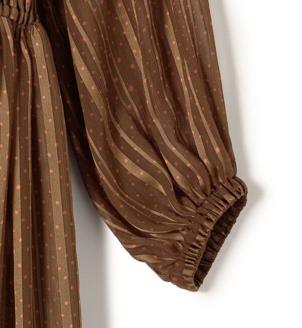 SHIPS for women「〈手洗い可能〉サテン 楊柳 ドット プリント ワンピース◆」|ワンピース|