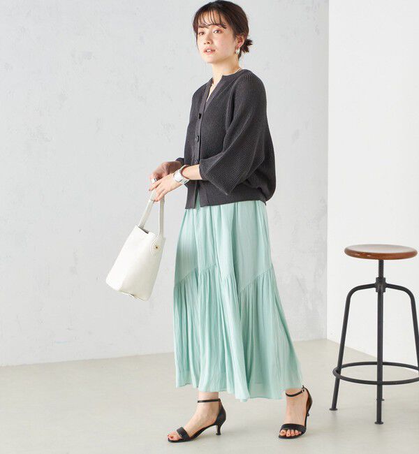 SHIPS for women「〈手洗い可能〉割繊 バイアス 切替 フレア スカート 24SS ◇」|スカート|