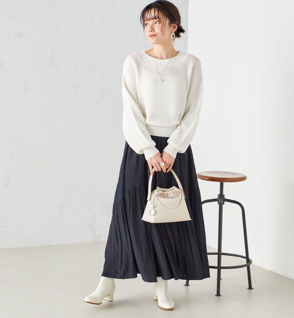 SHIPS for women「〈手洗い可能〉割繊 バイアス 切替 フレア スカート 24SS ◇」|スカート|