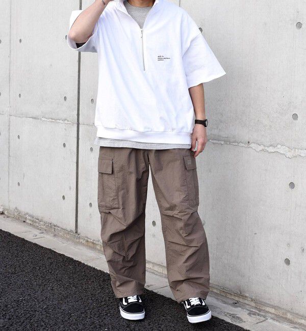 SHIPS any「SHIPS any: COTTON USA ワンポイント ロゴ ハーフジップ Tシャツ◇」|Tシャツ・カットソー|