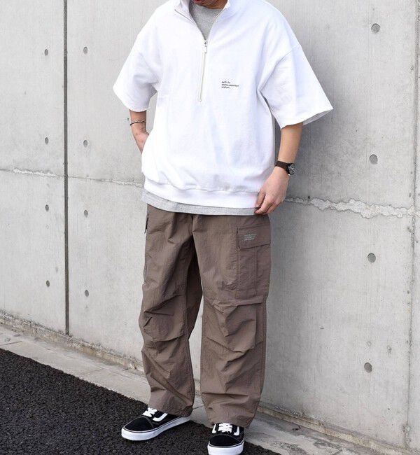 SHIPS any「SHIPS any: COTTON USA ワンポイント ロゴ ハーフジップ Tシャツ◇」|Tシャツ・カットソー|