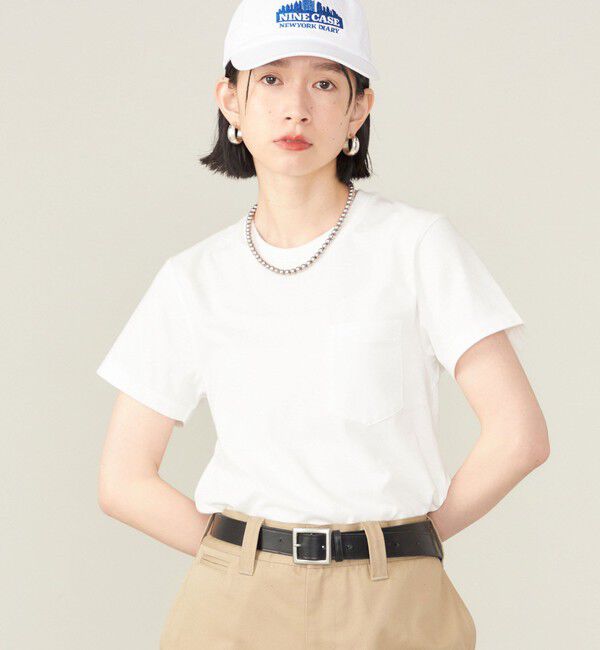 SHIPS for women「SHIPS NINE CASE:ポケット TEE ◇」|Tシャツ・カットソー|ホワイト