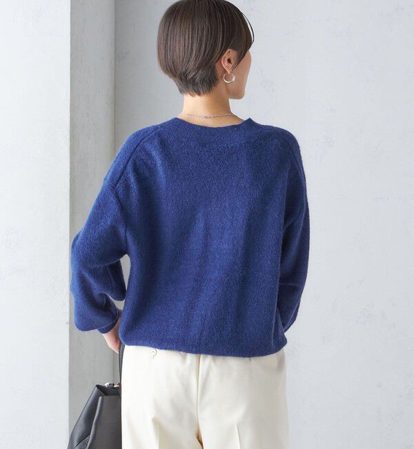 SHIPS for women「〈手洗い可能〉モヘヤ パイル Vネック プルオーバー」|ニット・セーター|