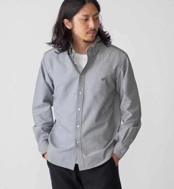 SHIPS「【WEB限定】SHIPS: 防シワ・吸水速乾 Drymix(R) ワンポイントロゴボタンダウンシャツ」|シャツ・ブラウス|