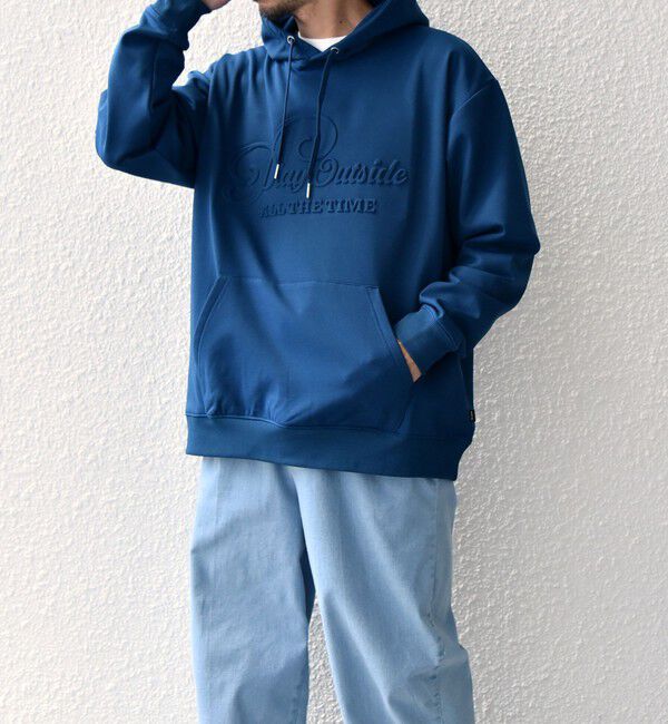 SHIPS any「SHIPS any: 〈洗濯機可能〉エンボスプリント ロゴ ウォーム プルオーバー パーカー◇」|パーカー|ブルー