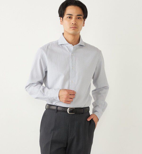 SHIPS Colors 「SHIPS Colors:〈洗濯機可能〉ビエラ プリント ワイドカラー シャツ」|シャツ・ブラウス|