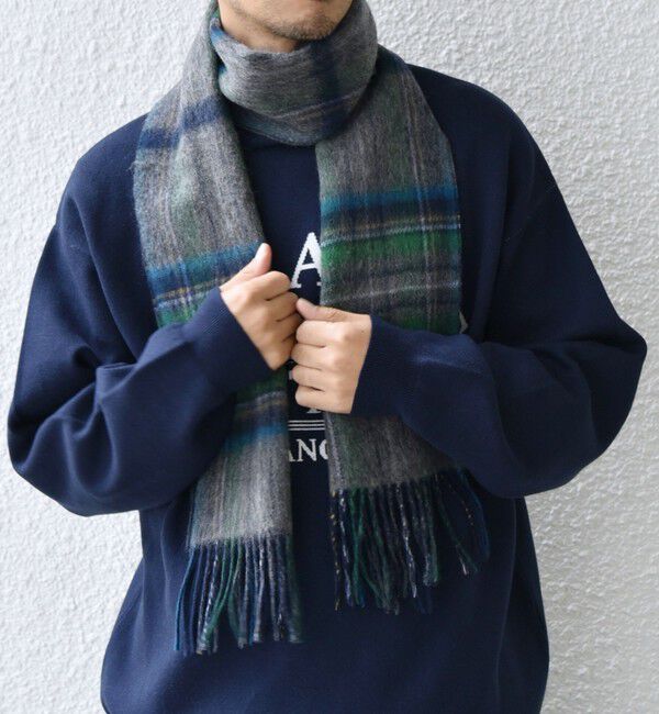 SHIPS any「SHIPS any: ウール リバーシブル チェック マフラー 24FW◇」|マフラー|