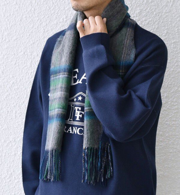 SHIPS any「SHIPS any: ウール リバーシブル チェック マフラー 24FW◇」|マフラー|