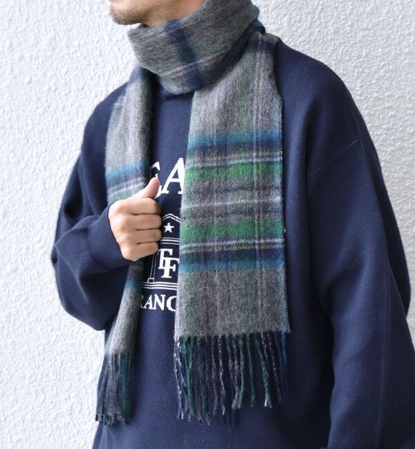 SHIPS any「SHIPS any: ウール リバーシブル チェック マフラー 24FW◇」|マフラー|