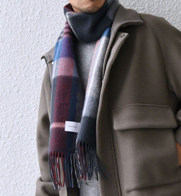 SHIPS any「SHIPS any: ウール リバーシブル チェック マフラー 24FW◇」|マフラー|