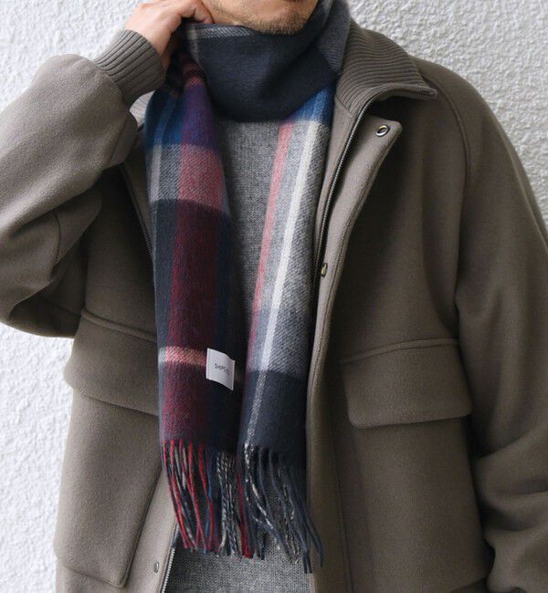 SHIPS any「SHIPS any: ウール リバーシブル チェック マフラー 24FW◇」|マフラー|