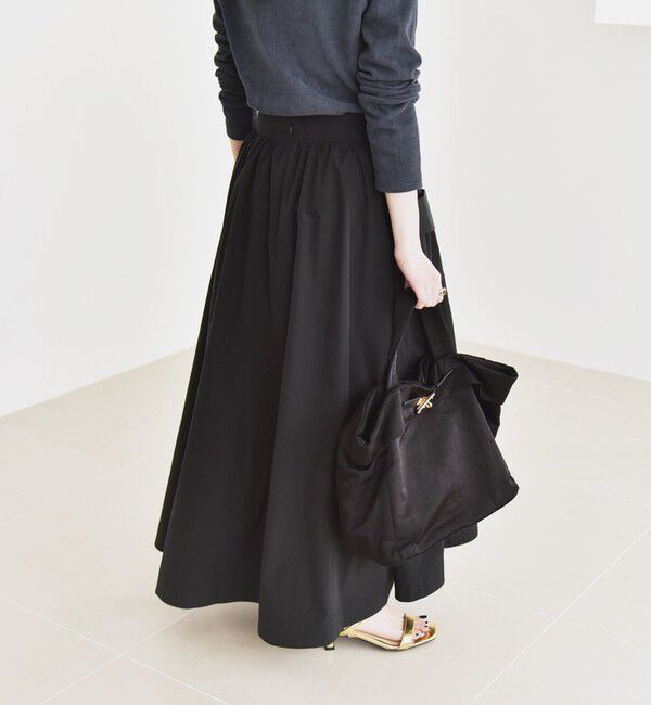 quaranciel「quaranciel:〈洗濯機可能〉タイプライター ギャザー フレア ポケット スカート」|スカート|