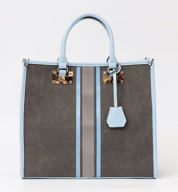 quaranciel「quaranciel: 2way パイピング ライン スクエア トート バッグ」|トートバッグ|