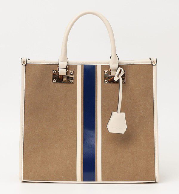 quaranciel「quaranciel: 2way パイピング ライン スクエア トート バッグ」|トートバッグ|