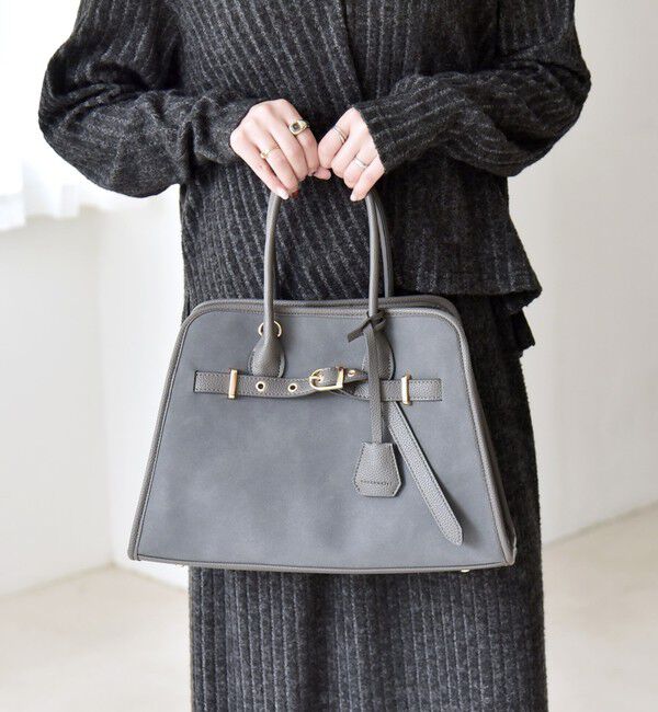 quaranciel「quaranciel: 2way 金具 ベルト スクエア トート バッグ（A4対応）」|トートバッグ|