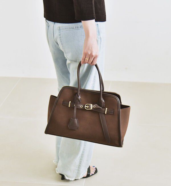 quaranciel「quaranciel: 2way 金具 ベルト スクエア トート バッグ（A4対応）」|トートバッグ|