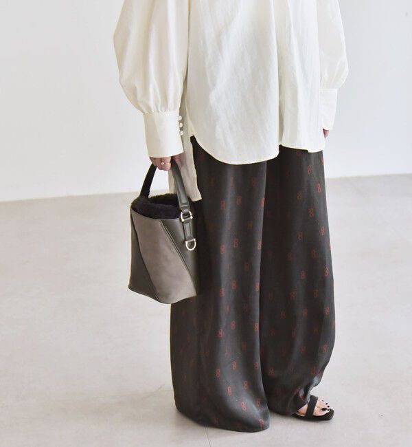 quaranciel「quaranciel:〈手洗い可能〉モノグラム ドット リラックス ワイド パンツ」|その他|