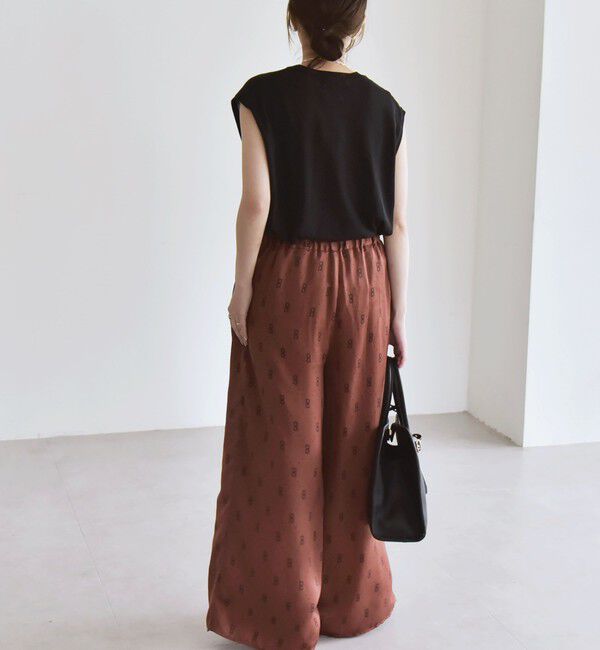 quaranciel「quaranciel:〈手洗い可能〉モノグラム ドット リラックス ワイド パンツ」|その他|