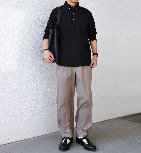 SHIPS any「SHIPS any:〈抗菌防臭/遮熱/UVカット機能等〉 鹿の子 ロングスリーブ ポロシャツ◇」|Tシャツ・カットソー|