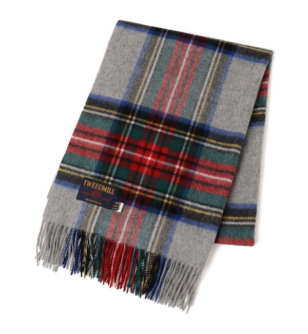 SHIPS any「TWEED MILL: チェック ウール ストール 25AW」|ストール|