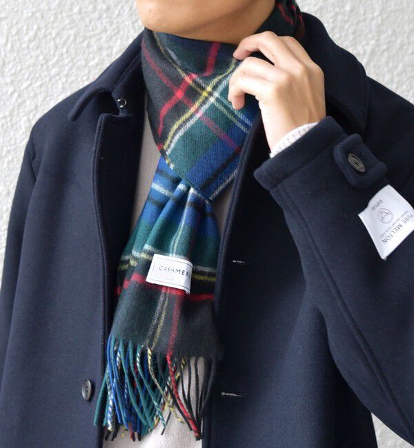 SHIPS any「SHIPS any: カシミヤ チェック マフラー」|マフラー|