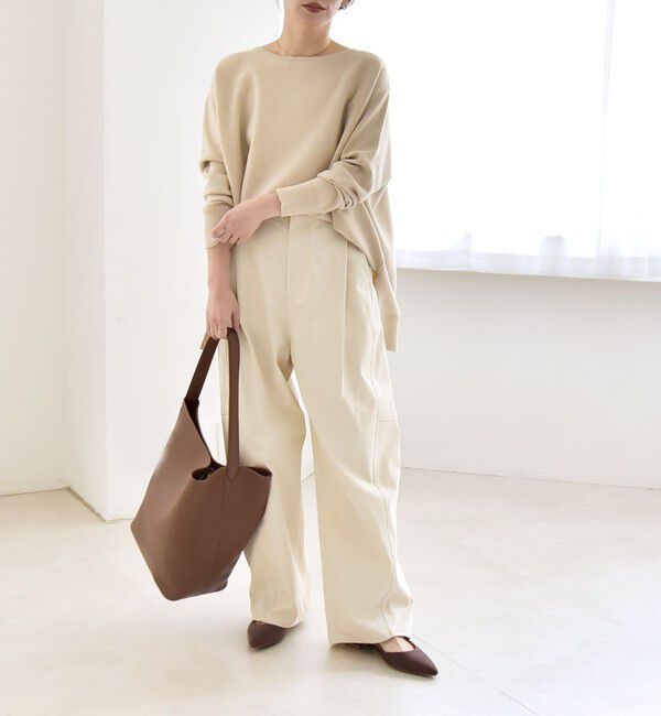 quaranciel「quaranciel:〈洗濯機可能〉コクーン ワイド チノ パンツ」|チノ|