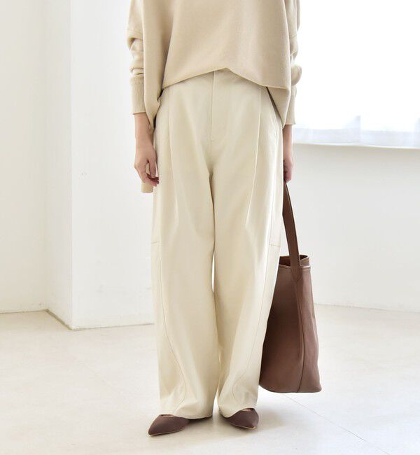 quaranciel「quaranciel:〈洗濯機可能〉コクーン ワイド チノ パンツ」|チノ|