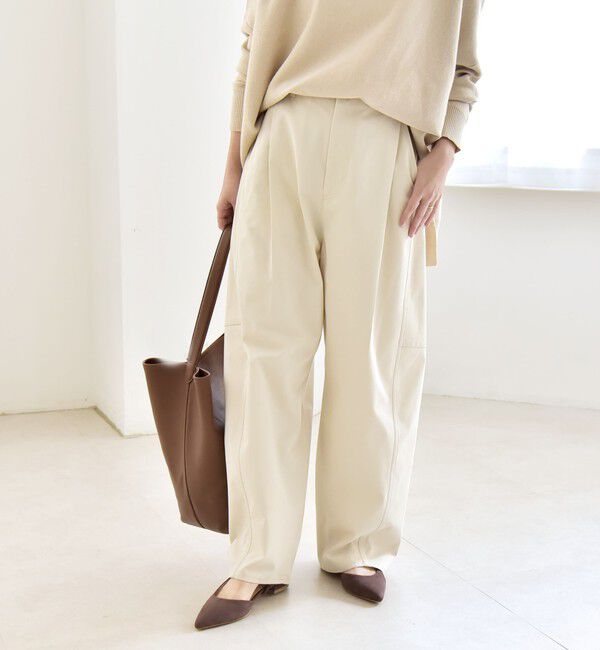 quaranciel「quaranciel:〈洗濯機可能〉コクーン ワイド チノ パンツ」|チノ|