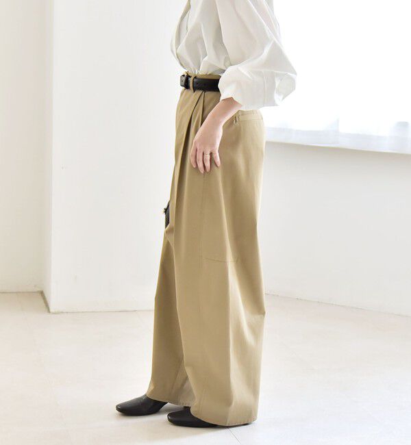 quaranciel「quaranciel:〈洗濯機可能〉コクーン ワイド チノ パンツ」|チノ|