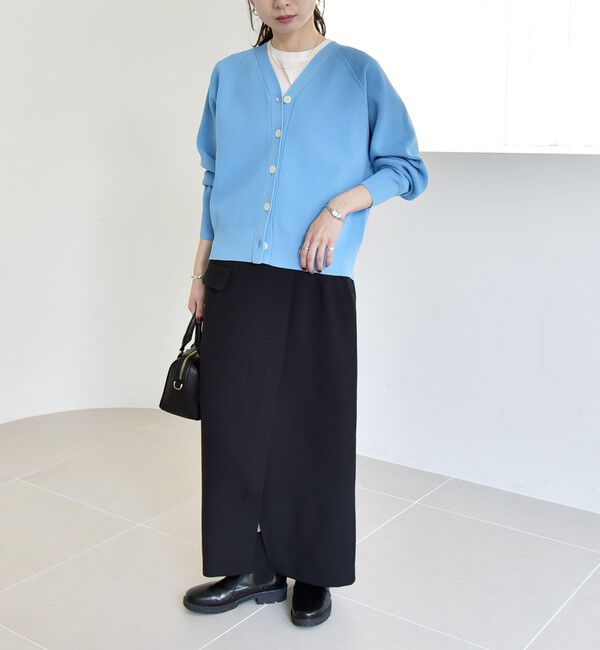 quaranciel「quaranciel:〈手洗い可能〉アゼ Vネック コンパクト ニット カーディガン」|カーディガン|