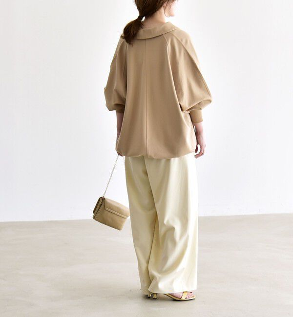 quaranciel「《追加予約》quaranciel:〈洗濯機可能〉ライト ポンチ ドロスト ポロ プルオーバー」|スウェット・ジャージ|