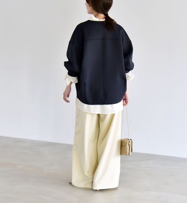 quaranciel「quaranciel:〈洗濯機可能〉ダンボール ノーカラー コンパクト ブルゾン」|ブルゾン・スタジャン|