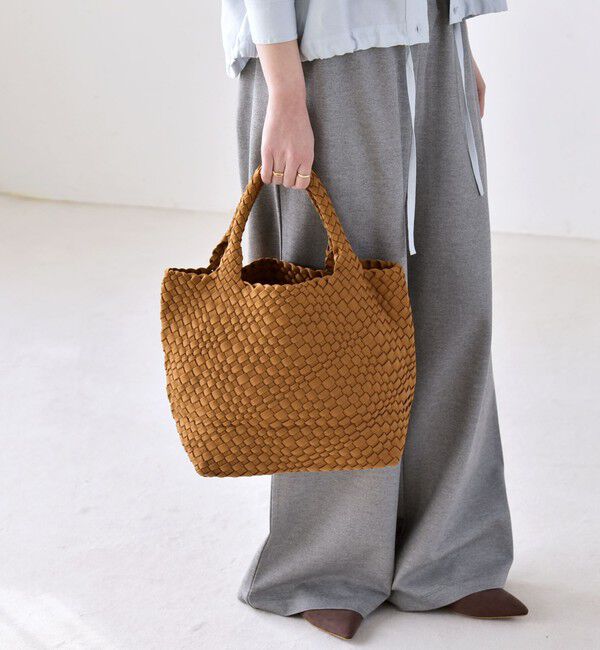 quaranciel「《一部追加予約》quaranciel: ポーチ付き メッシュ 編み込み トート バッグ」|トートバッグ|