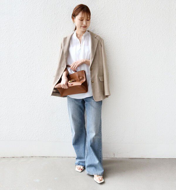 SHIPS for women「〈手洗い可能〉襟 フリル バック ギャザー ブラウス」|シャツ・ブラウス|