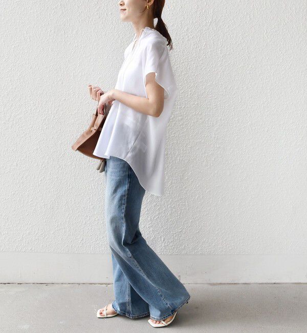 SHIPS for women「〈手洗い可能〉襟 フリル バック ギャザー ブラウス」|シャツ・ブラウス|