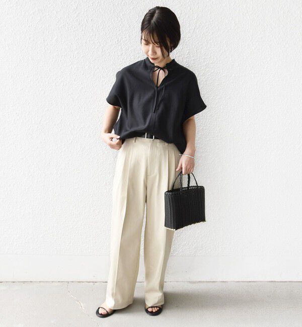 SHIPS for women「〈手洗い可能〉襟 フリル バック ギャザー ブラウス」|シャツ・ブラウス|