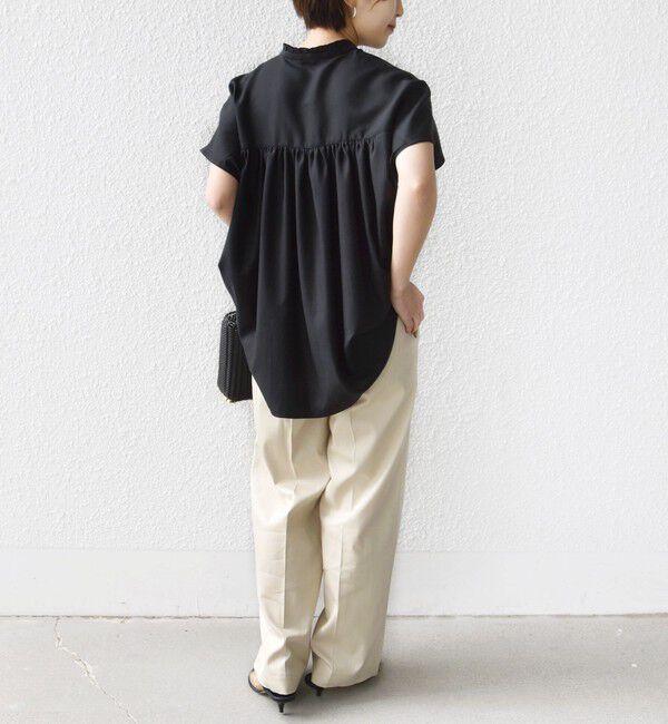 SHIPS for women「〈手洗い可能〉襟 フリル バック ギャザー ブラウス」|シャツ・ブラウス|