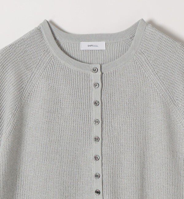 SHIPS any「《予約》SHIPS any:〈手洗い可能〉リネン レーヨン ヘンリーネック プルオーバー」|ニット・セーター|