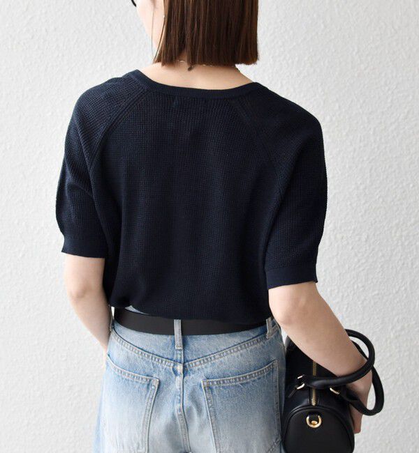 SHIPS any「《予約》SHIPS any:〈手洗い可能〉リネン レーヨン ヘンリーネック プルオーバー」|ニット・セーター|