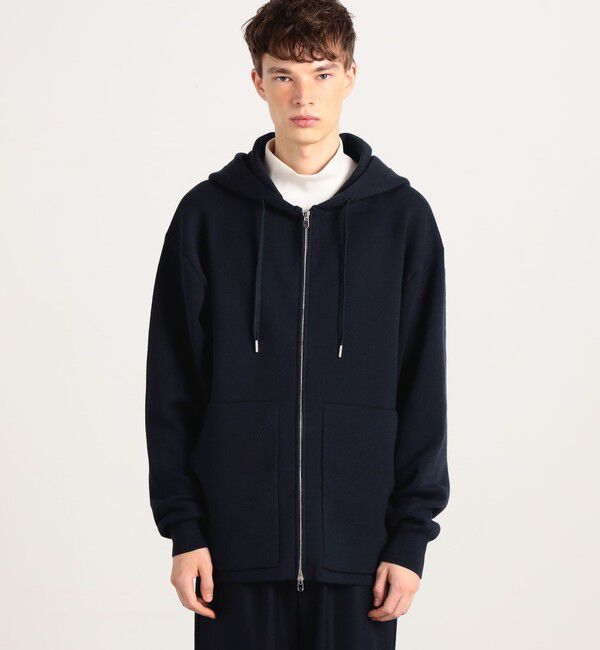 CABaN「CABaN コットンカシミヤ ジップパーカ」|ニット・セーター|