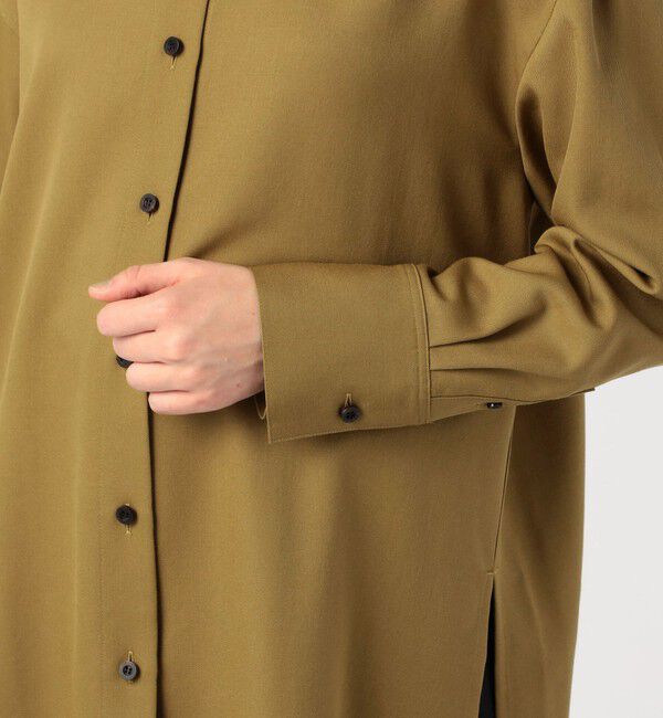 CABaN「 ウールツイル ハイネックロングシャツ」|シャツ・ブラウス|