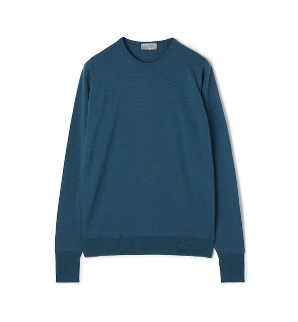 TOMORROWLAND BUYING WEAR「JOHN SMEDLEY 30G EASY FIT ウール クルーネックプルオーバー MARCUS」|ニット・セーター|65 ブルー