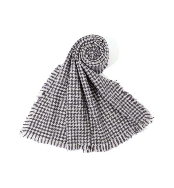 TOMORROWLAND GOODS「DES PRES カシミヤフリンジストール」|ストール|14 グレー系