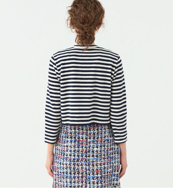 TOMORROWLAND collection「パイルボーダー クルーネックカーディガン」|カーディガン|