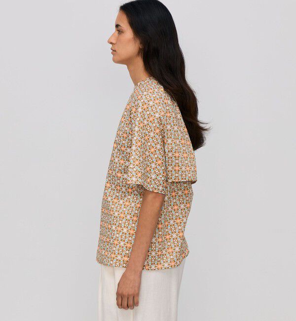 BACCA「サマーリバティ コットンケープブラウス」|シャツ・ブラウス|